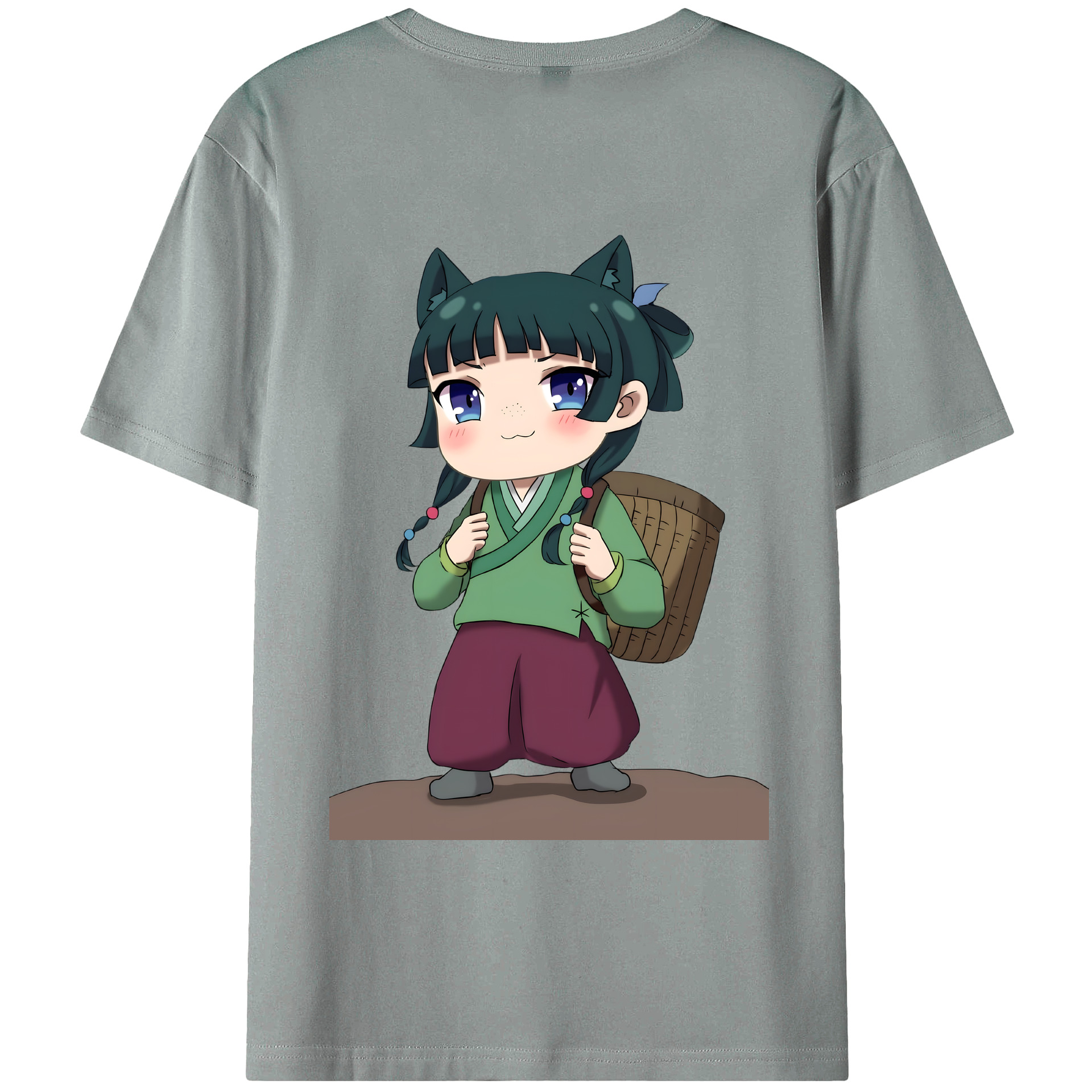 （画像用） 薬屋のひとりごと The Apothecary Diaries 綿100％ メンズ半袖Tシャツ（バックプリント） 通気性